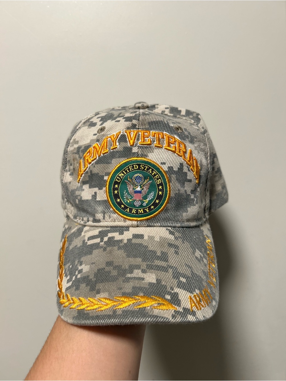 Vintage US Army Veteran Digital Camo Dad Hat